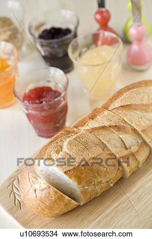 French bread and jam View Large Photo Image Picture - French bread and jam. Fotosearch