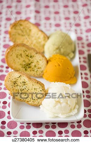 Garlic toast and pate View Large Photo Image Stock Photography - Garlic toast and pate. Fotosearch