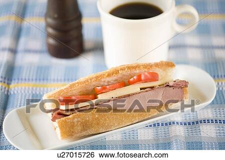 Stock Photograph - Tomato and bacon sandwiches. Fotosearch