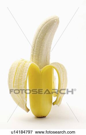 Stock Photo - Banana peeled,. Fotosearch