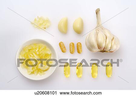 Stock Image - Garlic,. Fotosearch