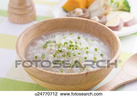 Stock Image - Brown Rice Okayu. Fotosearch
