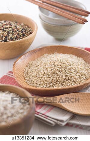 Picture - Brown Rice. Fotosearch