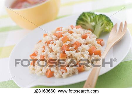 Stock Image - Carrot Risotto. Fotosearch