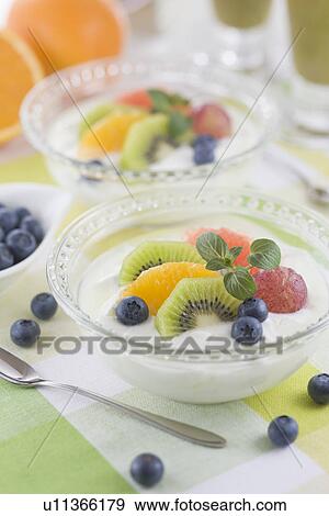 Stock Photo - Fruit Yoghurt. Fotosearch