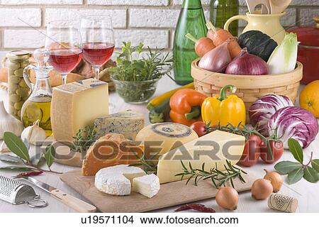 Picture - Cheese and Grocery. Fotosearch