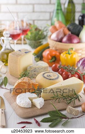 Stock Image - Cheese and Grocery. Fotosearch