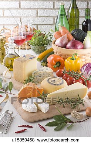 Stock Photo - Cheese and Grocery. Fotosearch
