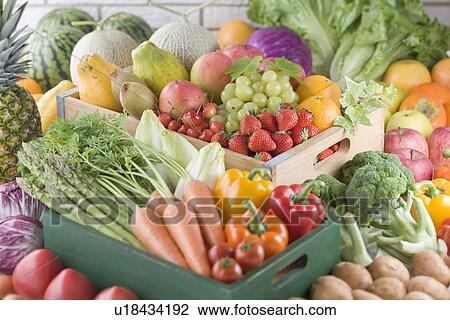 Stock Image - Vegetable and Fruit. Fotosearch
