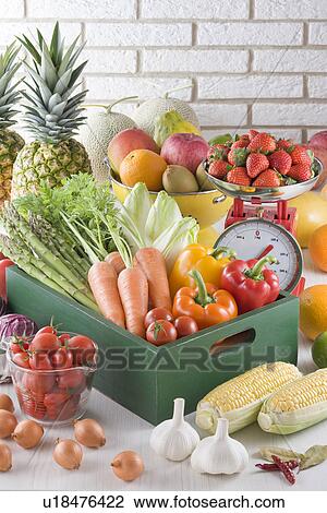 Stock Image - Vegetable and Fruit. Fotosearch