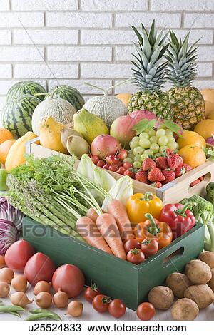 Stock Image - Vegetable and Fruit. Fotosearch