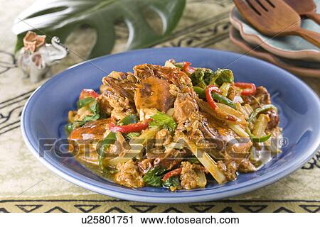 Stock Image - Poo Phad Pong Karee. Fotosearch