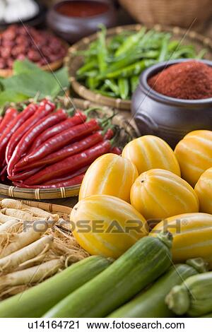 Stock Image - Ingredient in Korean Cuisine. Fotosearch