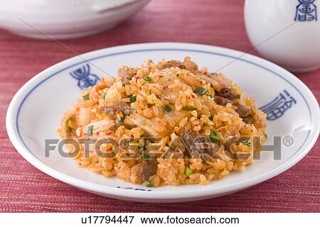 Stock Photo - Kimchi Bokeumbap. Fotosearch