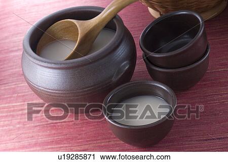 Stock Image - Makgeolli. Fotosearch