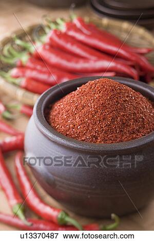 Stock Photo - Red Chili and Cayenne. Fotosearch