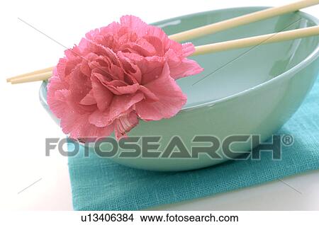 Asian bowl with chopsticks and blossom View Large Photo Image Picture - Asian bowl with chopsticks and blossom. Fotosearch