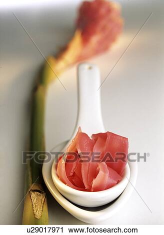 Stock Image - Ginger (Zingiber officinale). Fotosearch