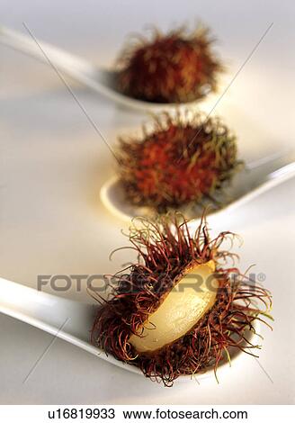 Stock Image - Rambutan (Nephelium lappaceum). Fotosearch