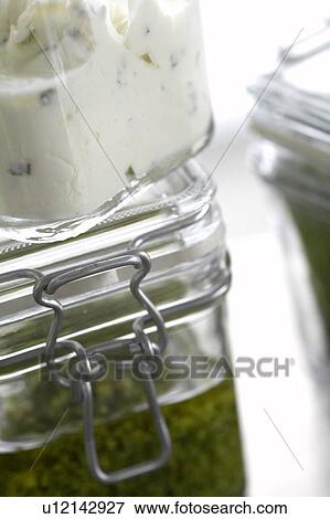 Jars with dip and pesto View Large Photo Image Stock Photo - Jars with dip and pesto. Fotosearch