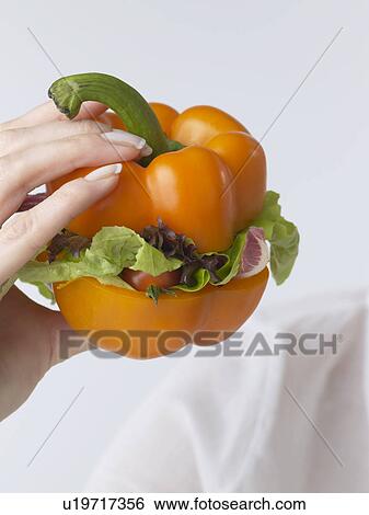Paprika pepper burger View Large Photo Image Stock Photograph - Paprika pepper burger. Fotosearch