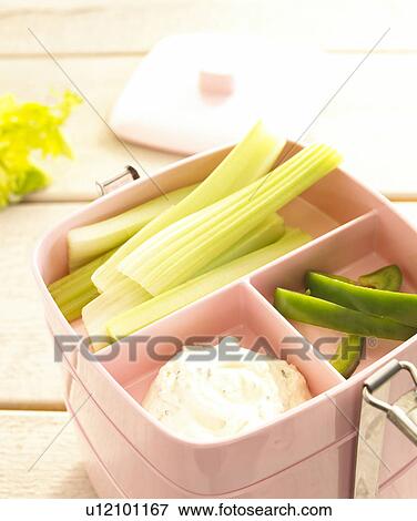 Stock Photo - Raw vegetables with dip. Fotosearch