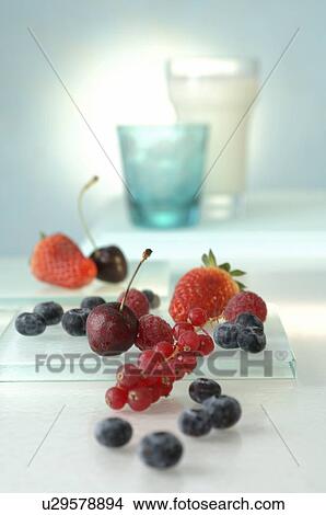 Picture - Berries and cherry. Fotosearch