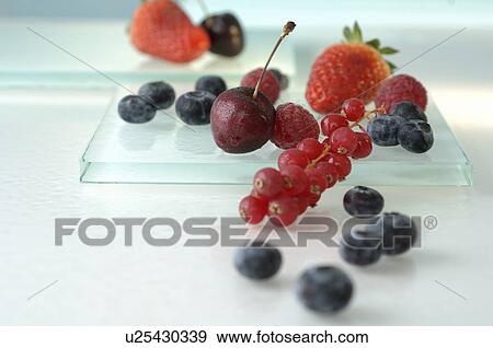 Stock Photo - Berries and cherry. Fotosearch