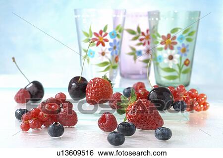 Berries and cherry View Large Photo Image Stock Photograph - Berries and cherry. Fotosearch