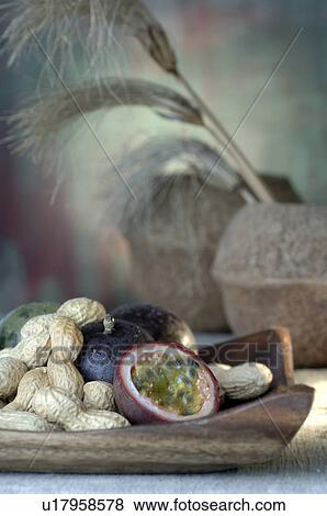 Passion fruit and peanut View Large Photo Image Stock Photo - Passion fruit and peanut. Fotosearch
