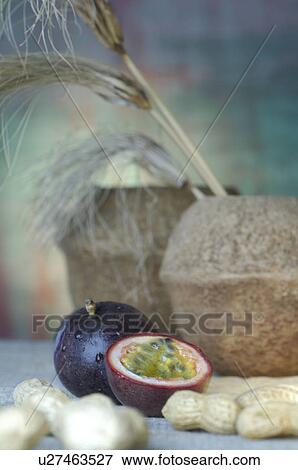 Passion fruit and peanut View Large Photo Image Stock Photo - Passion fruit and peanut. Fotosearch