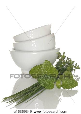 sage and spearmint with glass bowls View Large Photo Image Stock Photo - sage and spearmint with glass bowls. Fotosearch