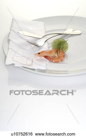 Shrimp on a plate View Large Photo Image Stock Photograph - Shrimp on a plate. Fotosearch