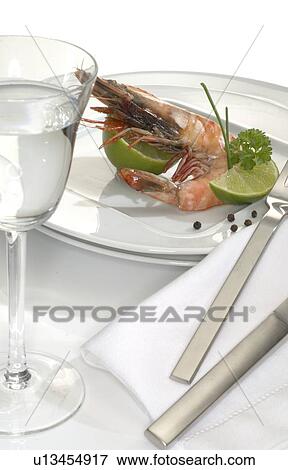 Shrimp with lime View Large Photo Image Stock Photo - Shrimp with lime. Fotosearch