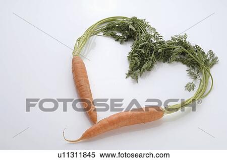 Stock Photography - Heart of carrots. Fotosearch