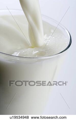 Stock Photo - Pouring milk in glass. Fotosearch