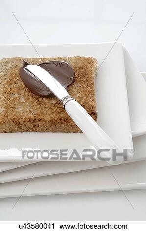Stock Image - Chocolate spread. Fotosearch