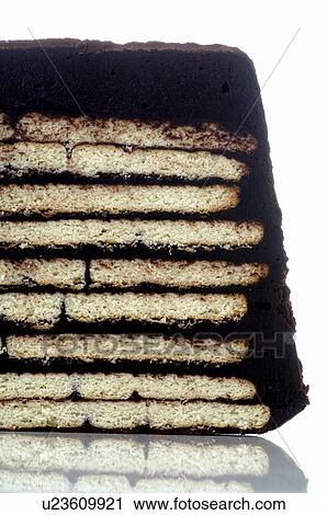 Stock Image - Cookie chocolate cake. Fotosearch
