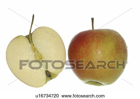 Stock Image - Apple and sliced apple. Fotosearch