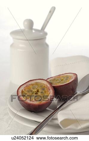 Passion fruit on a plate View Large Photo Image Picture - Passion fruit on a plate. Fotosearch