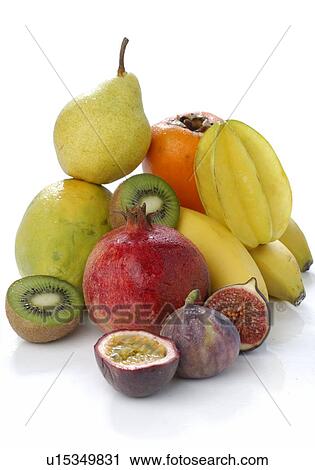 Stock Image - Variety of fruits. Fotosearch