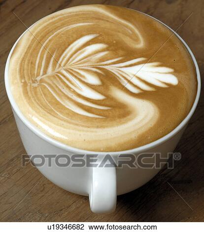 Cappuccino with milk froth ornament View Large Photo Image Stock Image - Cappuccino with milk froth ornament. Fotosearch