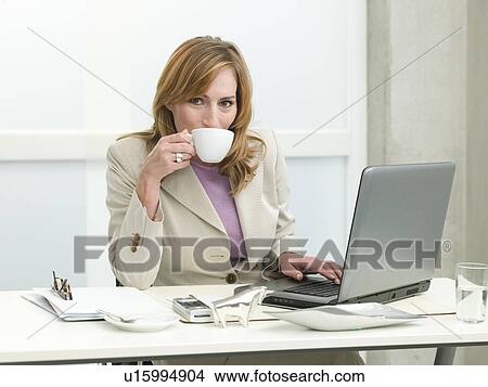Woman drinking Coffee View Large Photo Image Picture - Woman drinking Coffee. Fotosearch