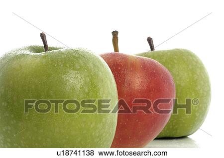 Stock Photo - Red and green apple. Fotosearch