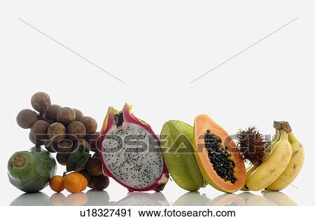 Tropical fruits side by side View Large Photo Image Stock Image - Tropical fruits side by side. Fotosearch