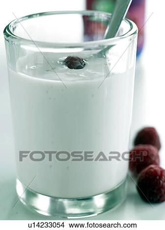 Yoghurt with raspberries View Large Photo Image Picture - Yoghurt with raspberries. Fotosearch