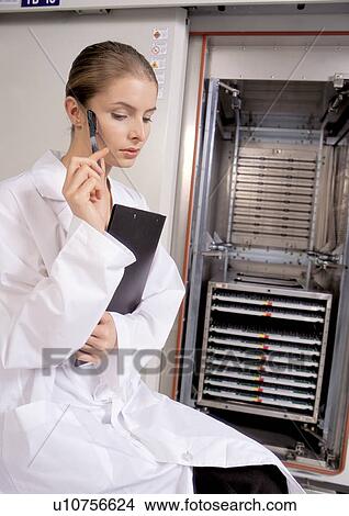Picture - brown hair, device, equipment, file. Fotosearch