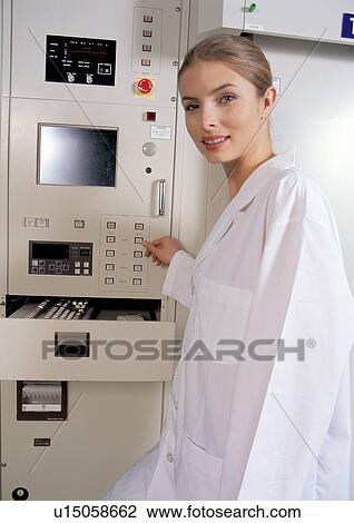 one person, indoor, r & d matters, woman, research, machine View Large Photo Image Stock Image - one person, indoor, r & d matters, woman, research, machine. Fotosearch