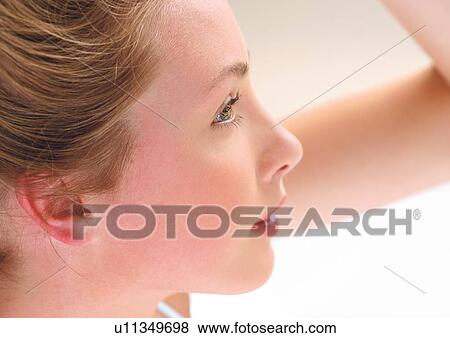 close-up, long hair, white background, human hair View Large Photo Image Stock Photo - close-up, long hair, white background, human hair. Fotosearch