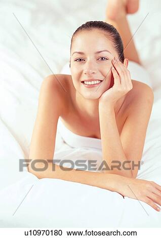 happy, indoors looking at camera, lying down View Large Photo Image Stock Image - happy, indoors looking at camera, lying down. Fotosearch